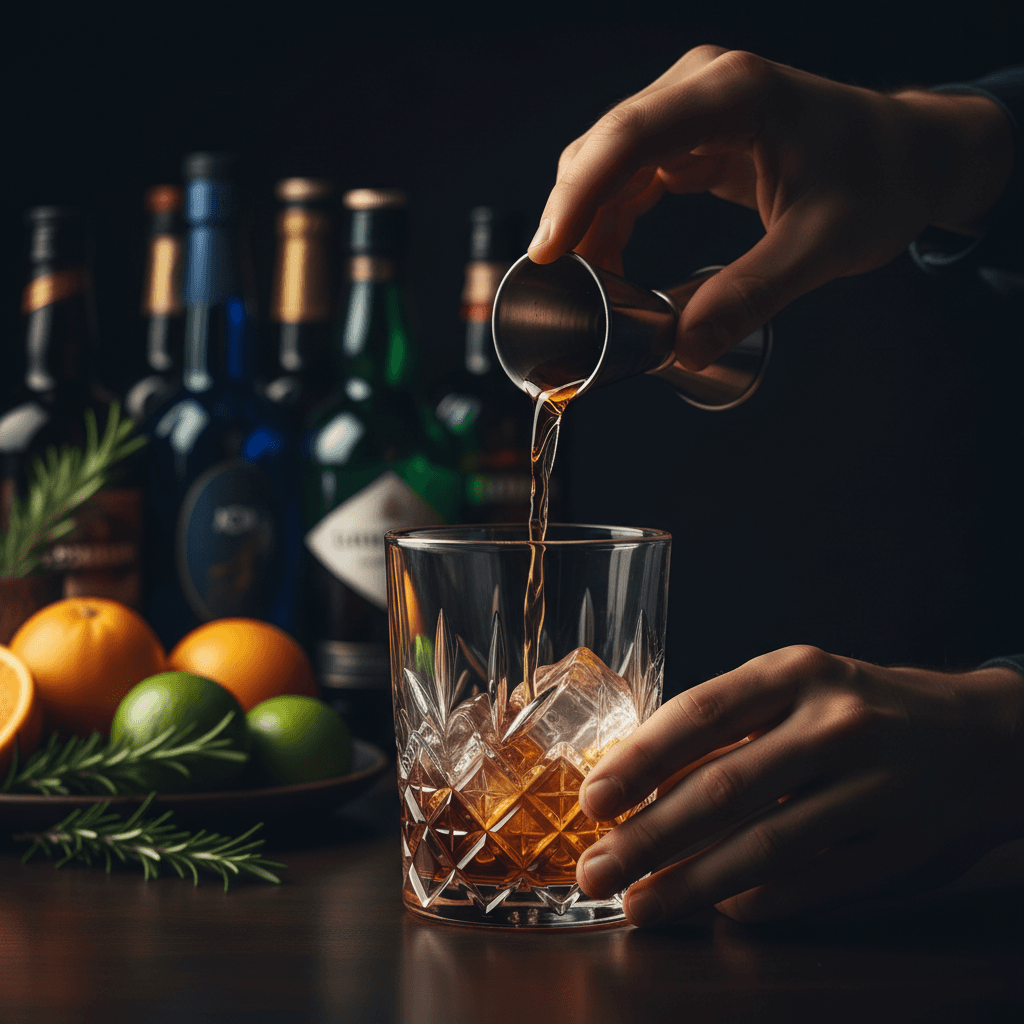 Bartender crafting a signature cocktail with precision